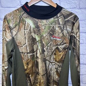 Scentlok Base Slayers Realtree Camouflage Crewneck Long Sleeve Shirt Mens Medium